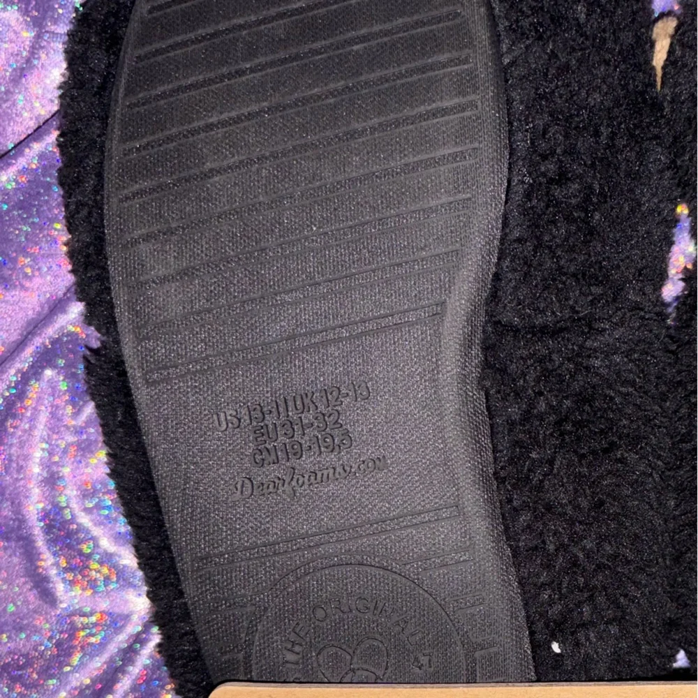 Kids Dearforms Black Bear Slippers